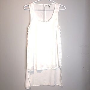 GUESS Layered High Low Chiffon Tank, size Small